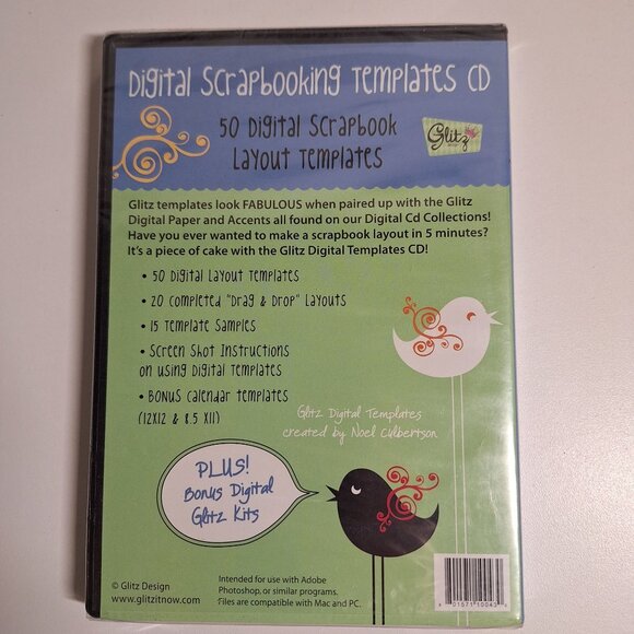 2 New Glitz Design Digital Scrapbook CD Sets & a Free Creating Keepsakes DVD Lot - Picture 4 of 9